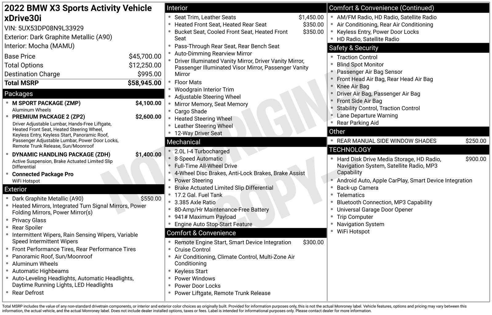 2022 BMW X3 xDrive30i
