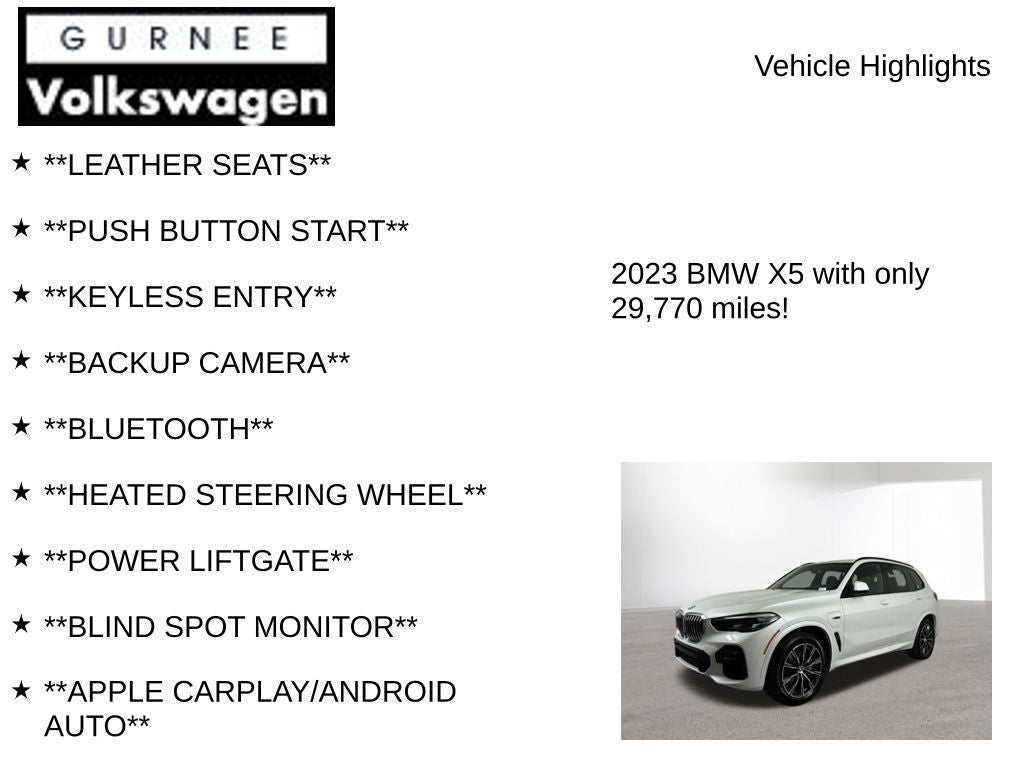 2023 BMW X5 xDrive45e