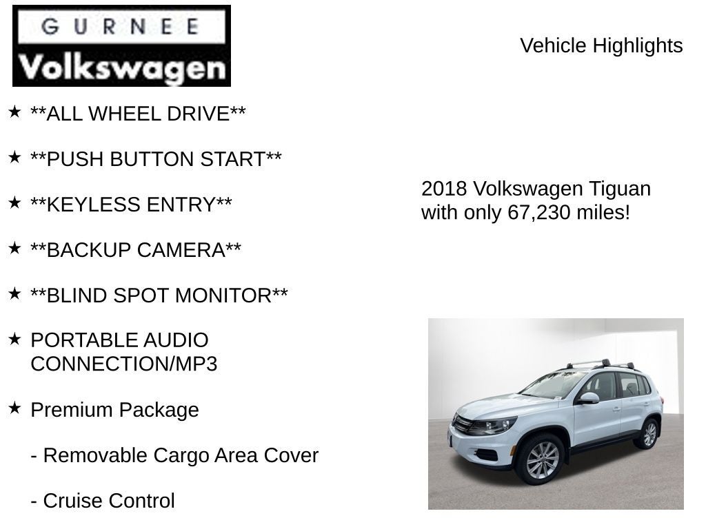 2018 Volkswagen Tiguan Limited 2.0T 4Motion
