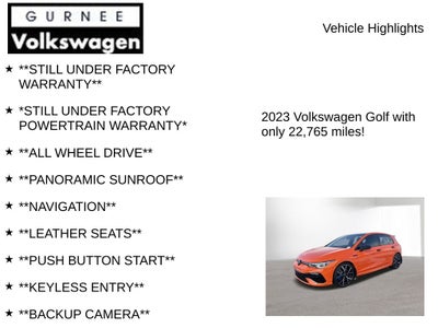 2023 Volkswagen Golf R 2.0T
