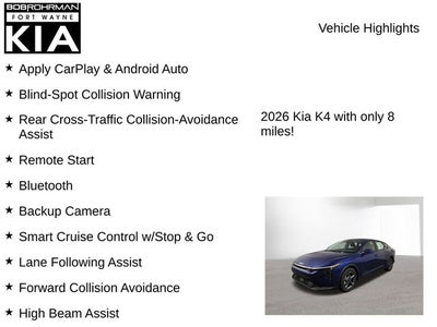 2026 Kia K4 LXS