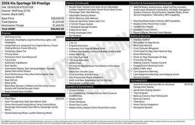 2026 Kia Sportage SX-Prestige