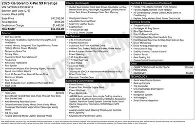2025 Kia Sorento X-Pro SX Prestige