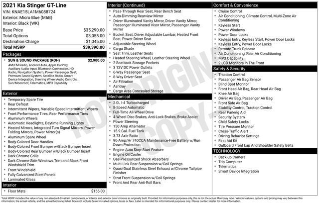 2021 Kia Stinger GT-Line