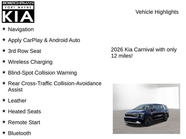 2026 Kia Carnival LXS