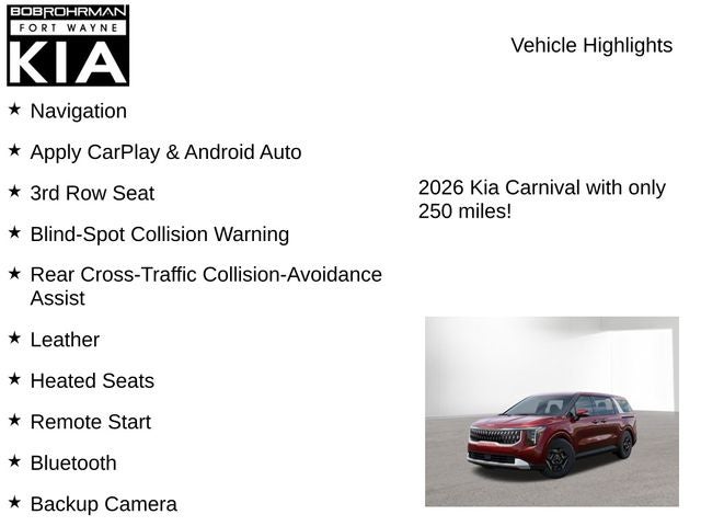 2026 Kia Carnival LXS