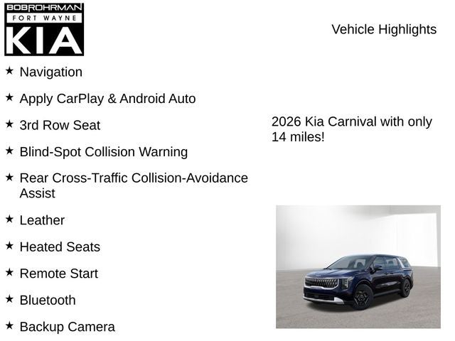 2026 Kia Carnival LXS