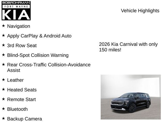 2026 Kia Carnival LXS