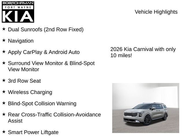 2026 Kia Carnival Hybrid SX