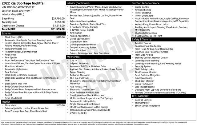 2022 Kia Sportage Nightfall