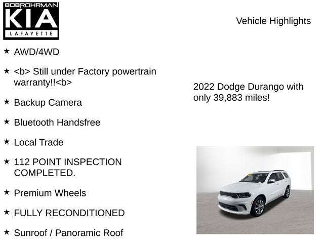 2022 Dodge Durango Citadel