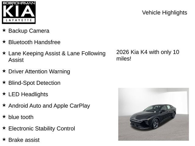 2026 Kia K4 LXS