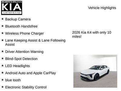 2026 Kia K4 EX