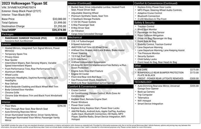 2023 Volkswagen Tiguan 2.0T SE