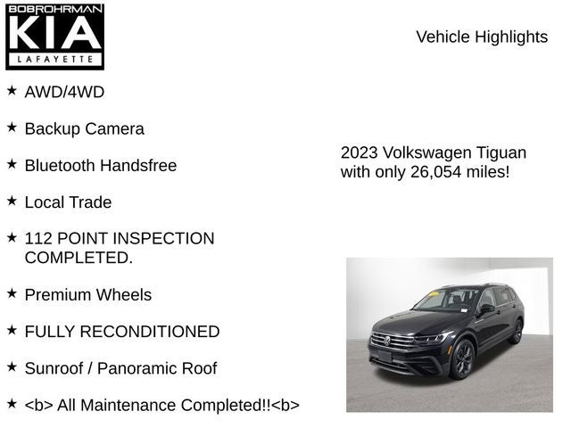 2023 Volkswagen Tiguan 2.0T SE