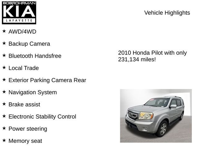 2010 Honda Pilot Touring