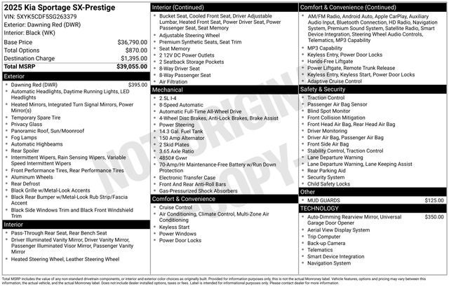 2025 Kia Sportage SX-Prestige