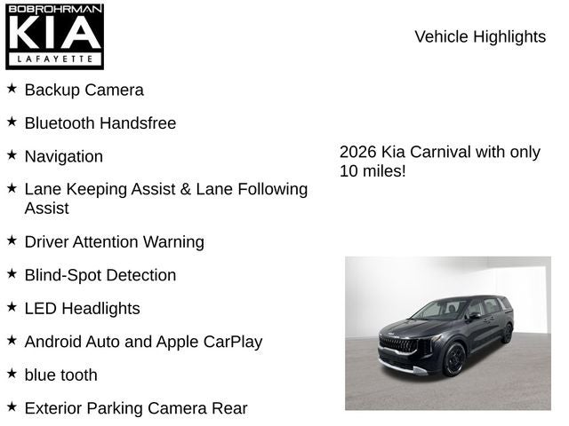 2026 Kia Carnival LXS