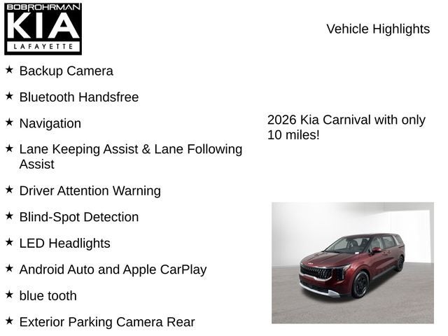 2026 Kia Carnival LXS