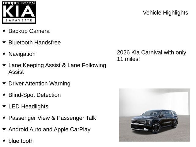 2026 Kia Carnival EX