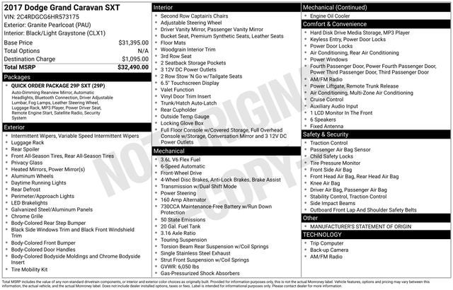 2017 Dodge Grand Caravan SXT