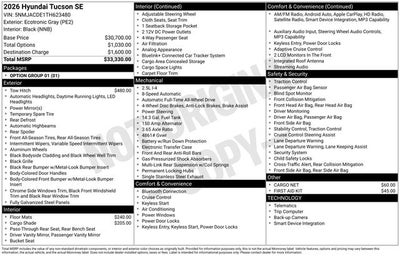 2026 Hyundai Tucson SE