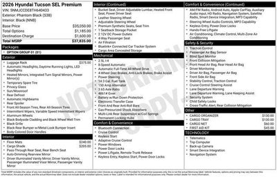 2026 Hyundai Tucson SEL Premium