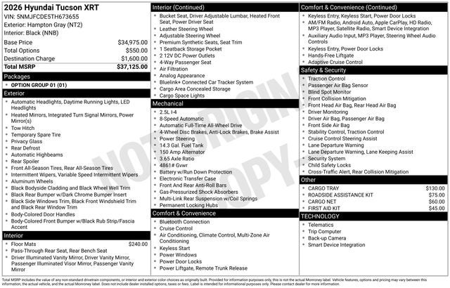 2026 Hyundai Tucson XRT