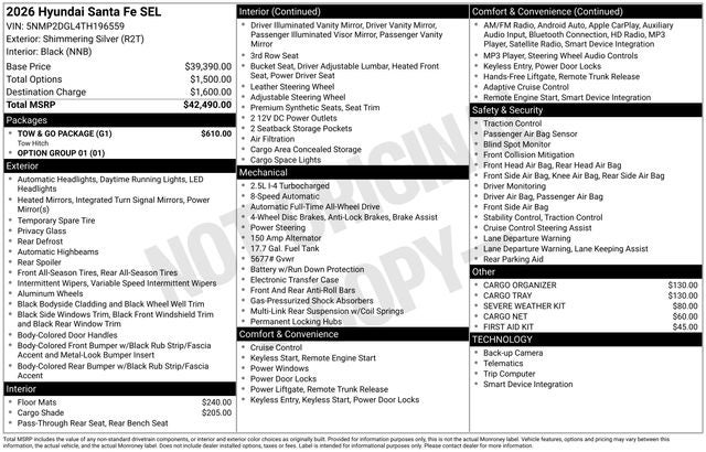 2026 Hyundai Santa Fe SEL
