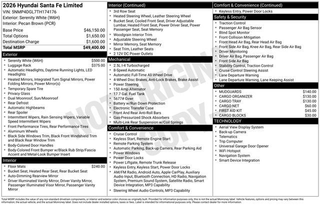 2026 Hyundai Santa Fe Limited