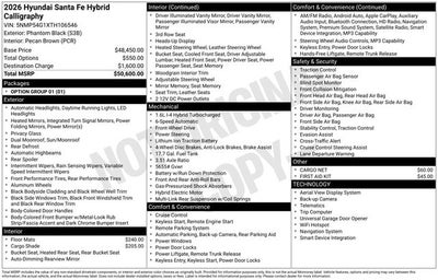 2026 Hyundai Santa Fe Hybrid Calligraphy