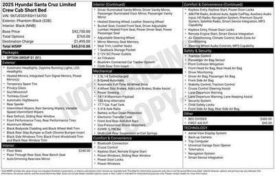 2025 Hyundai Santa Cruz Limited