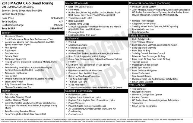 2018 Mazda Mazda CX-5 Grand Touring