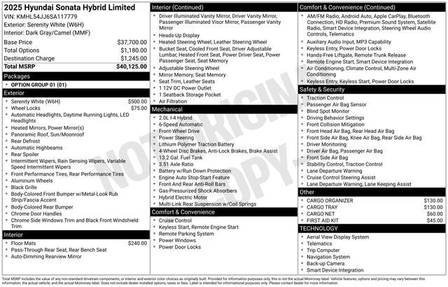 2025 Hyundai Sonata Hybrid Limited