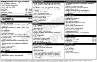 2026 Hyundai Elantra Hybrid Limited