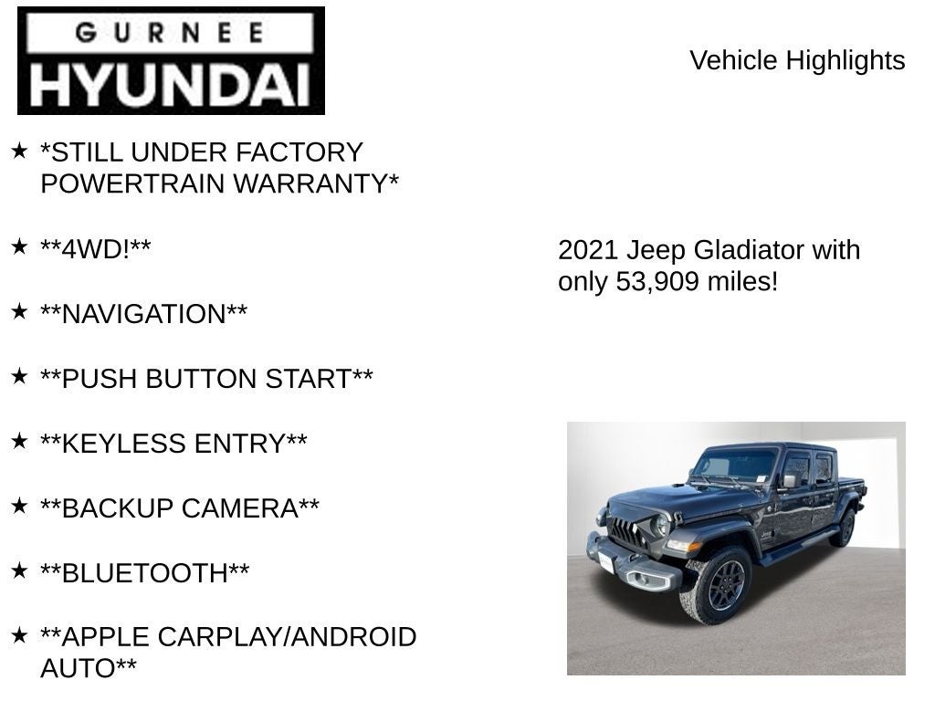 2021 Jeep Gladiator Overland