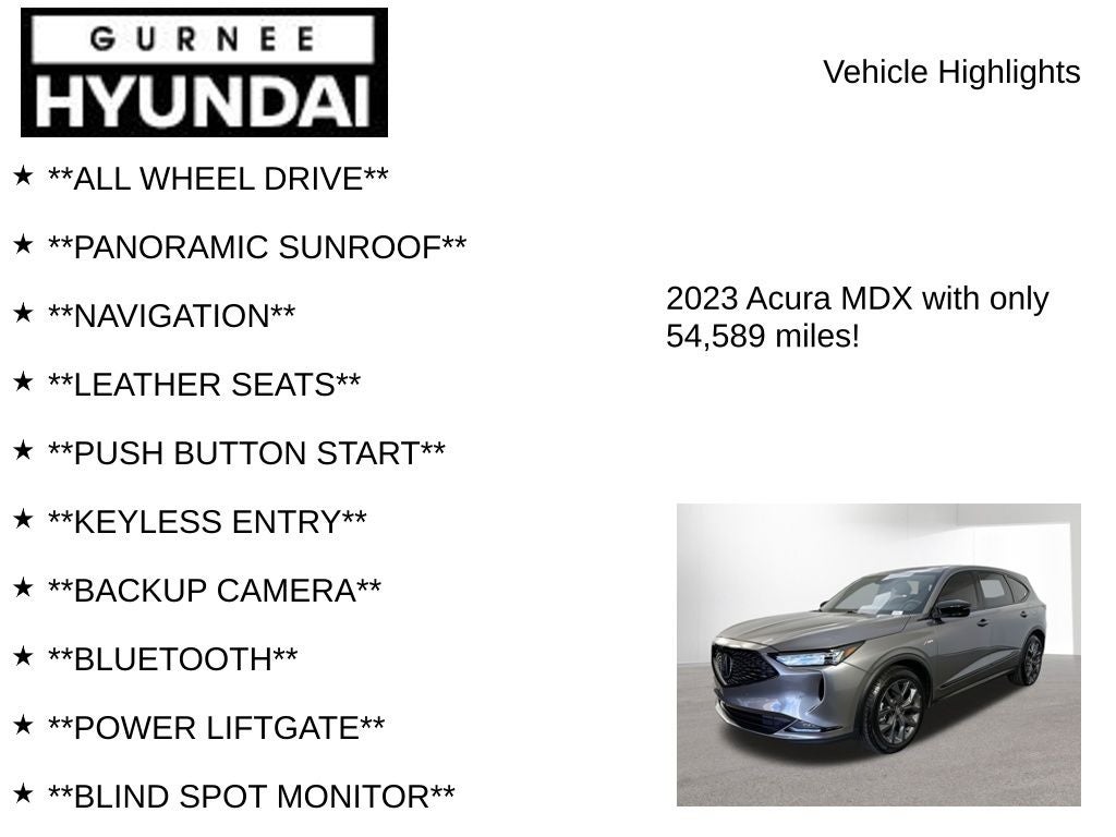 2023 Acura MDX A-Spec SH-AWD
