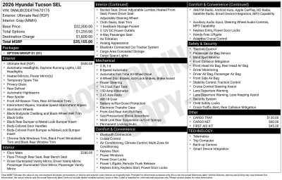 2026 Hyundai Tucson SEL
