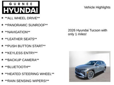 2026 Hyundai Tucson Limited
