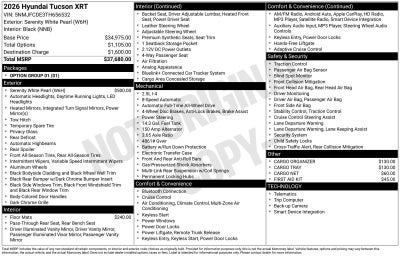 2026 Hyundai Tucson XRT