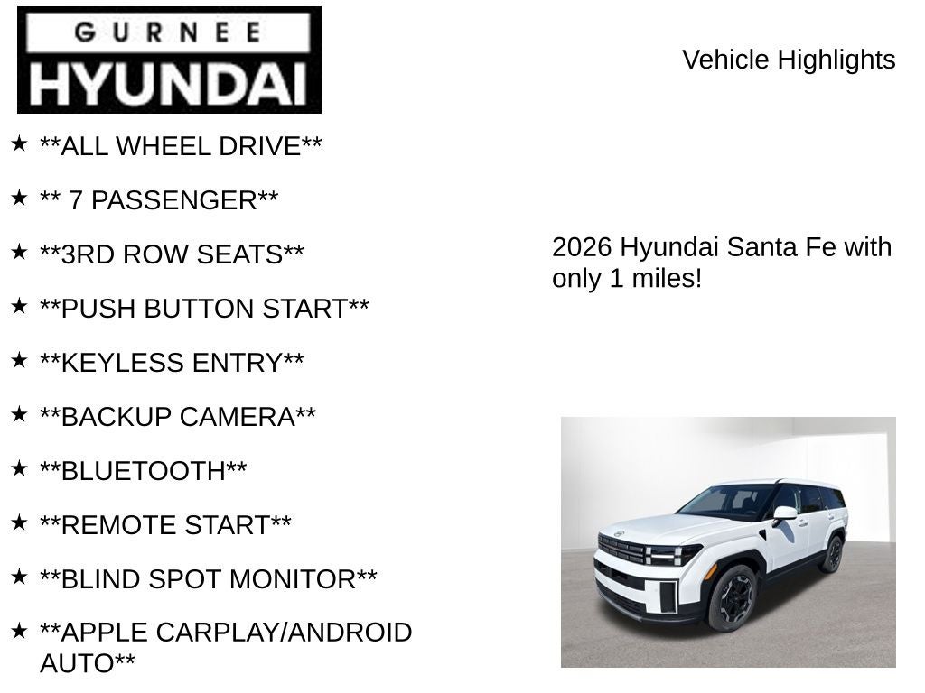 2026 Hyundai Santa Fe SE
