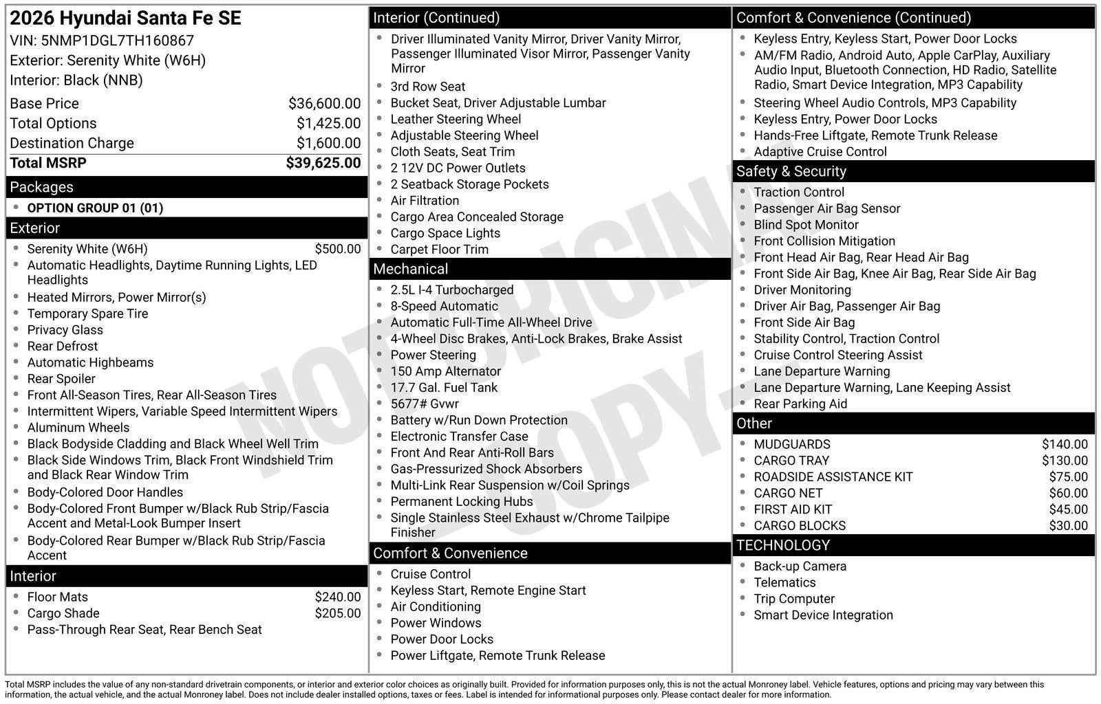 2026 Hyundai Santa Fe SE
