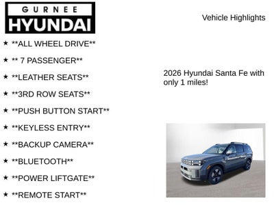 2026 Hyundai Santa Fe Hybrid SEL