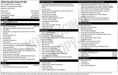 2026 Hyundai Santa Fe SEL