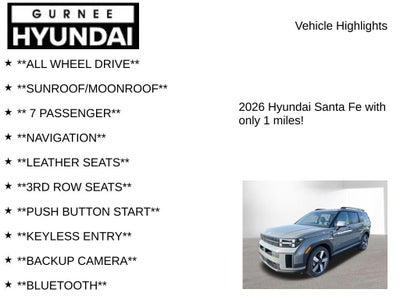 2026 Hyundai Santa Fe Hybrid Limited