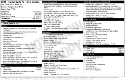 2026 Hyundai Santa Fe Hybrid Limited