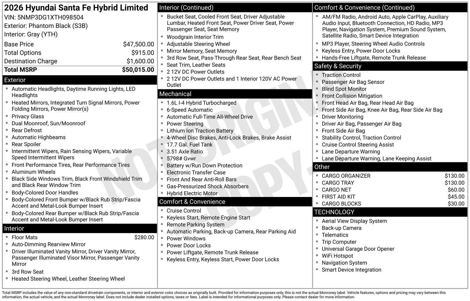 2026 Hyundai Santa Fe Hybrid Limited