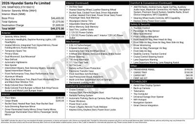 2026 Hyundai Santa Fe Limited