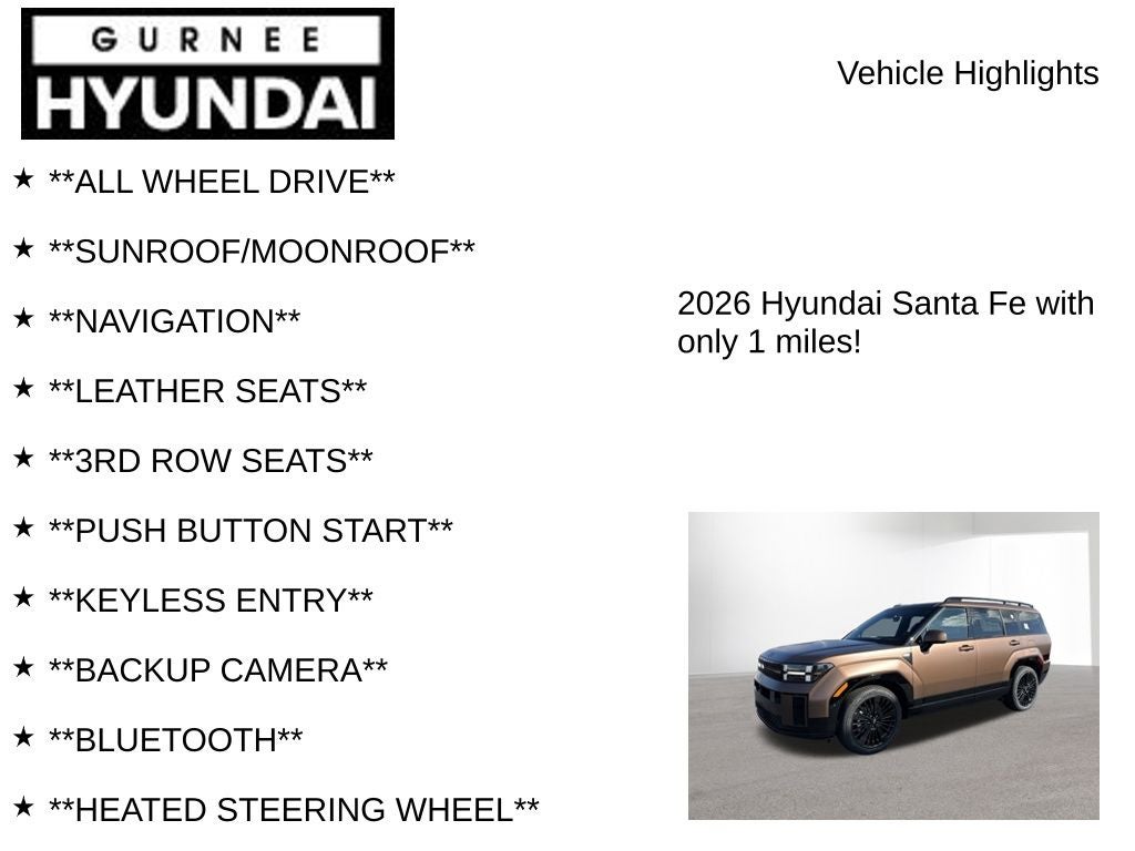 2026 Hyundai Santa Fe Hybrid Calligraphy