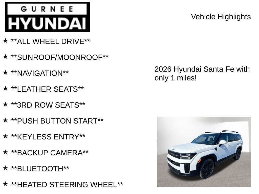 2026 Hyundai Santa Fe Hybrid Calligraphy